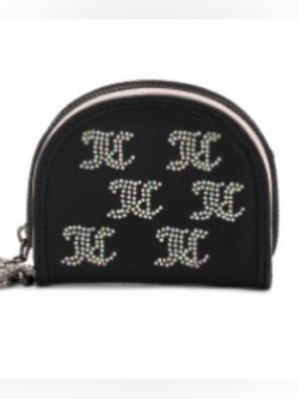 JUICY COUTURE NWT TAKING THE LEAD mirror inside half moon CARD HOLDER Wallet.